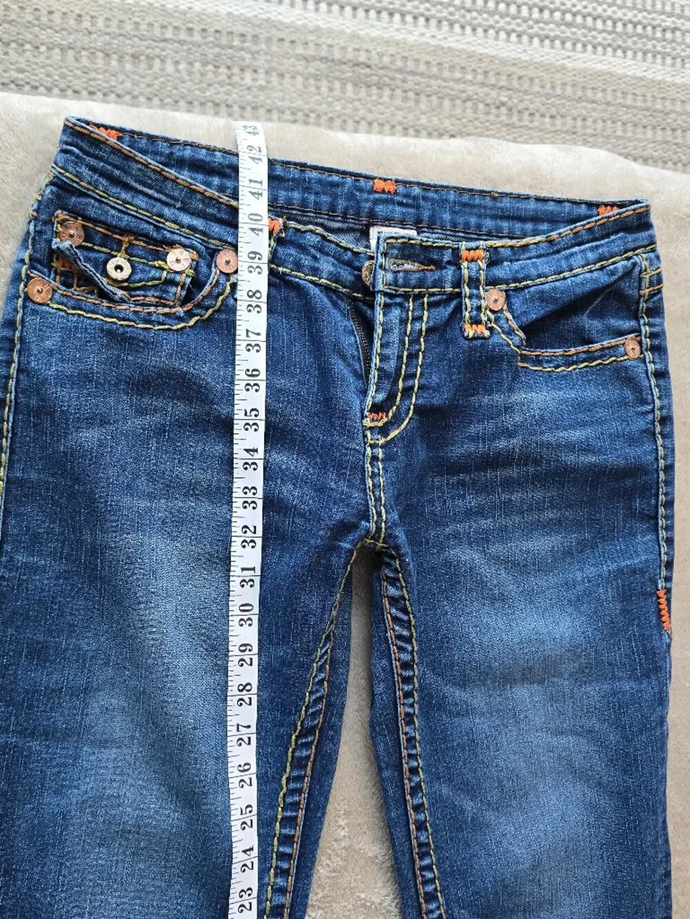 True Religion | Jeans | Vintage Y2k Joey Super T Low flare, stitching - Picture 5 of 9